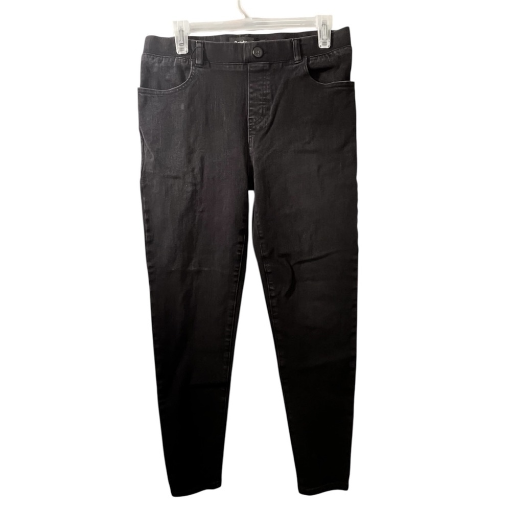 Betabrand Black Pull On Denim Skinny Pants Women M Stretch Yoga Jeans Pants